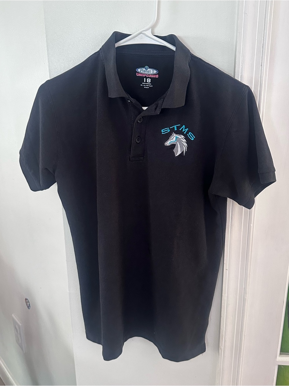 STMS Silver Trail Middle School Black Polo